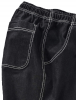 XXL4YOU - ABRAXAS - Pantalon jeans taille elastiquee noir delave de 3XL a 12XL - Image 2