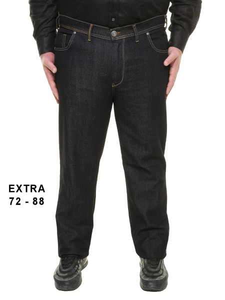 XXL4YOU - Maxfort jeans stretch tres grande taille noir delave de 72EU a 88EU