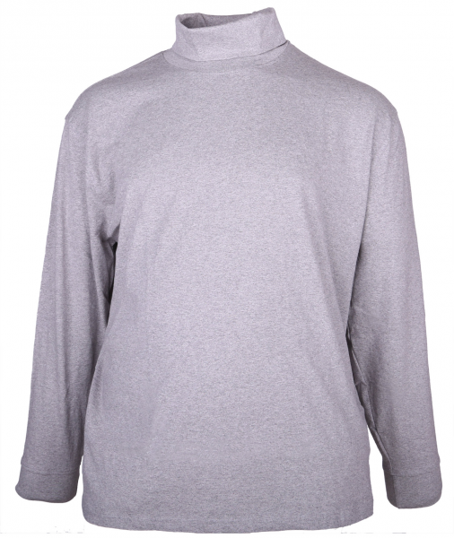 XXL4YOU - T-shirt manches Longues sous-pull Melange de gris clair 4XL