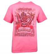 T-shirt manche courte Rouge Corail délavé de 3XL à 8XL- Hawaii Party
