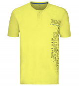 T-shirt manche courte col boutonné Jaune citron 3XL à 8XL