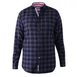 Chemise manche longue flanelle carreaux bleu marine noir de 3XL à 8XL