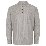 Chemise manche longue Mao lignée bleu gris et blanc de 3XL à 8XL